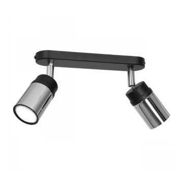 Спот NEST 2xGU10/8W/230V черен/лъскав хром
