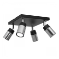 Спот NEST 4xGU10/8W/230V черен/лъскав хром