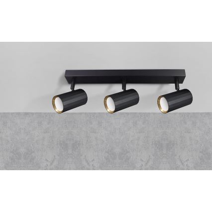 Спот NICEA 3xGU10/10W/230V черен