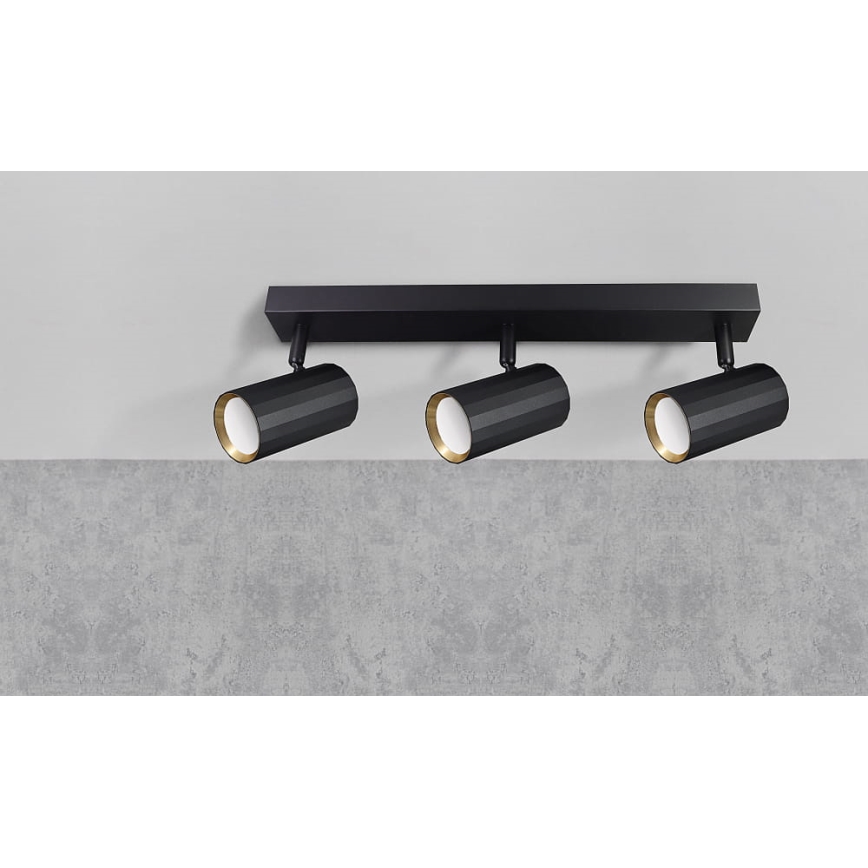 Спот NICEA 3xGU10/10W/230V черен