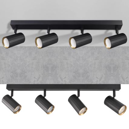 Спот NICEA 4xGU10/10W/230V черен