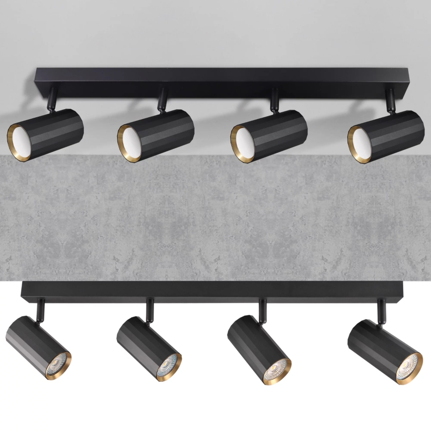 Спот NICEA 4xGU10/10W/230V черен