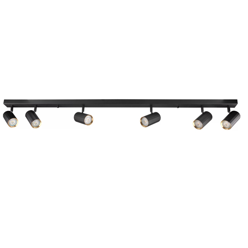 Спот NICEA 6xGU10/10W/230V черен