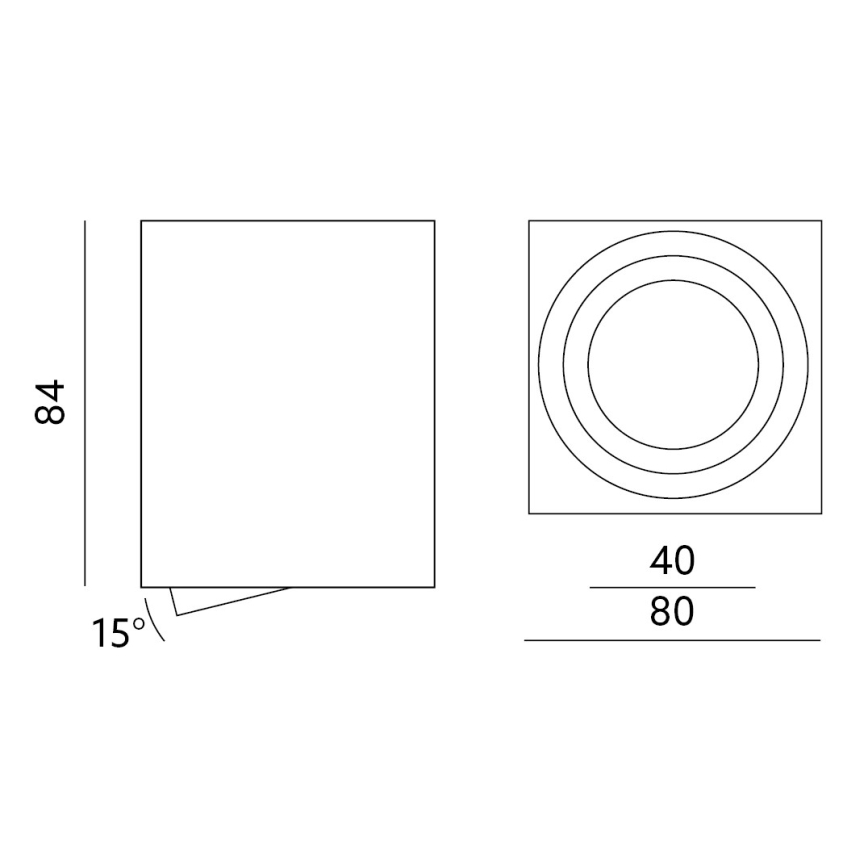Спот OH37 35W/230V 8,4 см черен