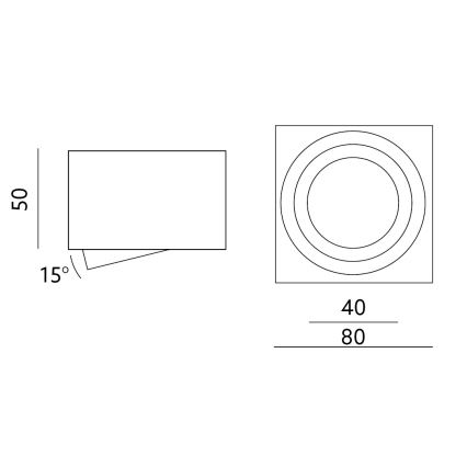 Спот OH37S 35W/230V 5 см черен
