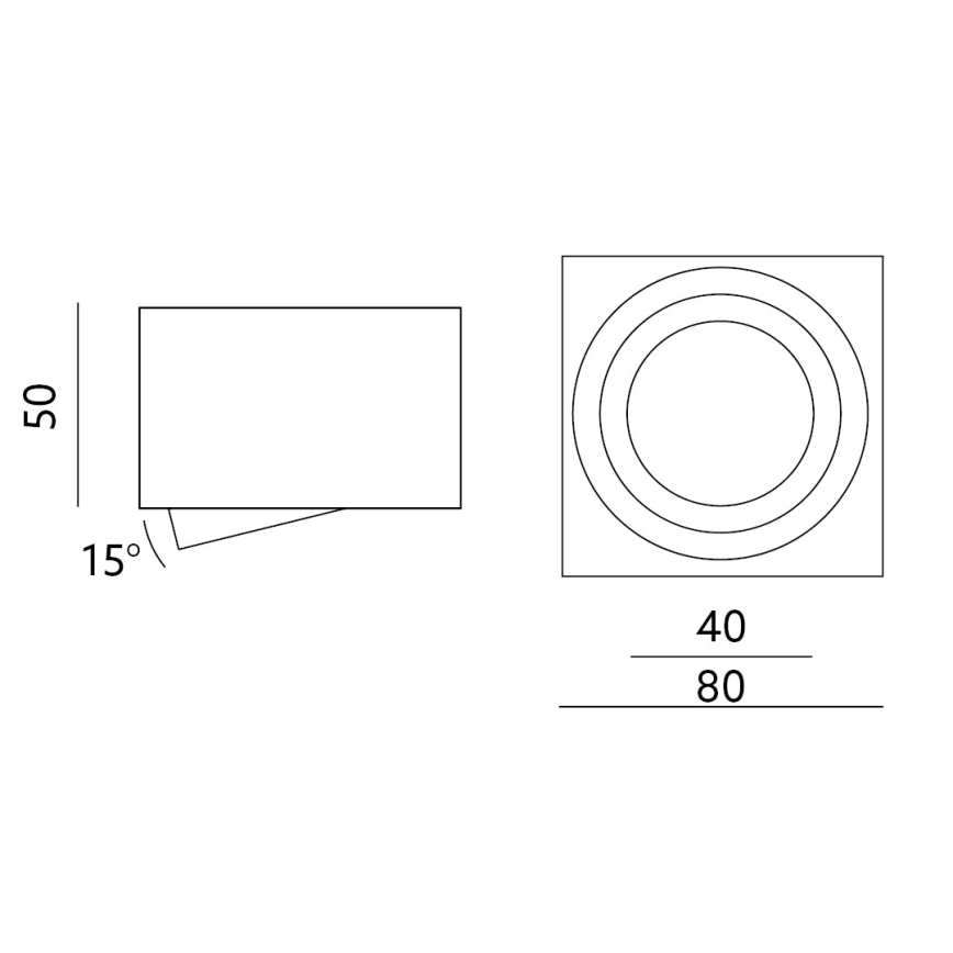 Спот OH37S 35W/230V 5 см черен