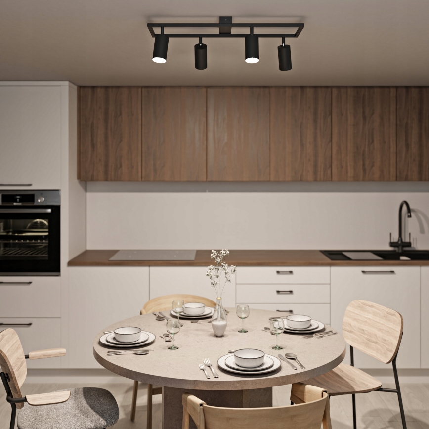 Спот осветително тяло 4xGU10/30W/230V черно