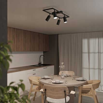 Спот осветително тяло 4xGU10/30W/230V черно