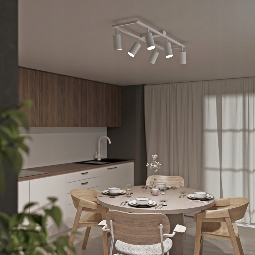 Спот осветително тяло 6xGU10/30W/230V бяло