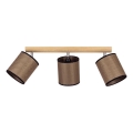 Спот осветително тяло BENITA 3xE27/25W/230V кафяв/дъб