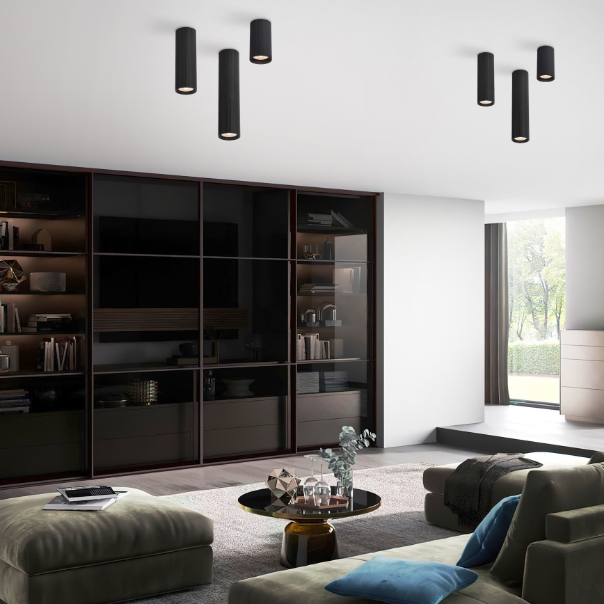 Спот осветително тяло TUNE L 1xGU10/10W/230V 24 см черно