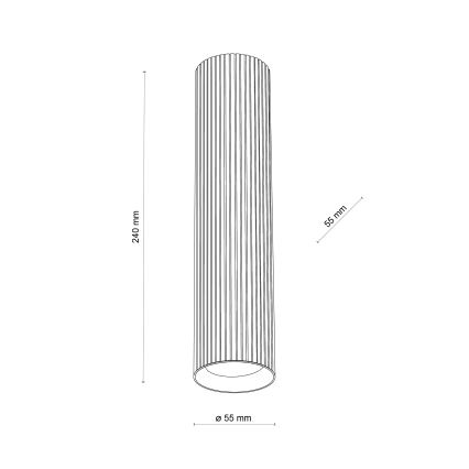 Спот осветително тяло TUNE L 1xGU10/10W/230V 24 см черно
