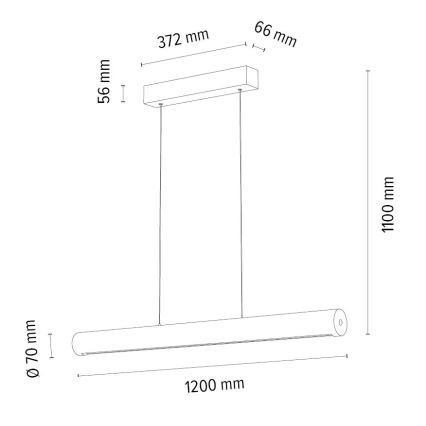 LED Димируем пендел CONOR LED/34,5W/230V дъб – FSC сертифицирано