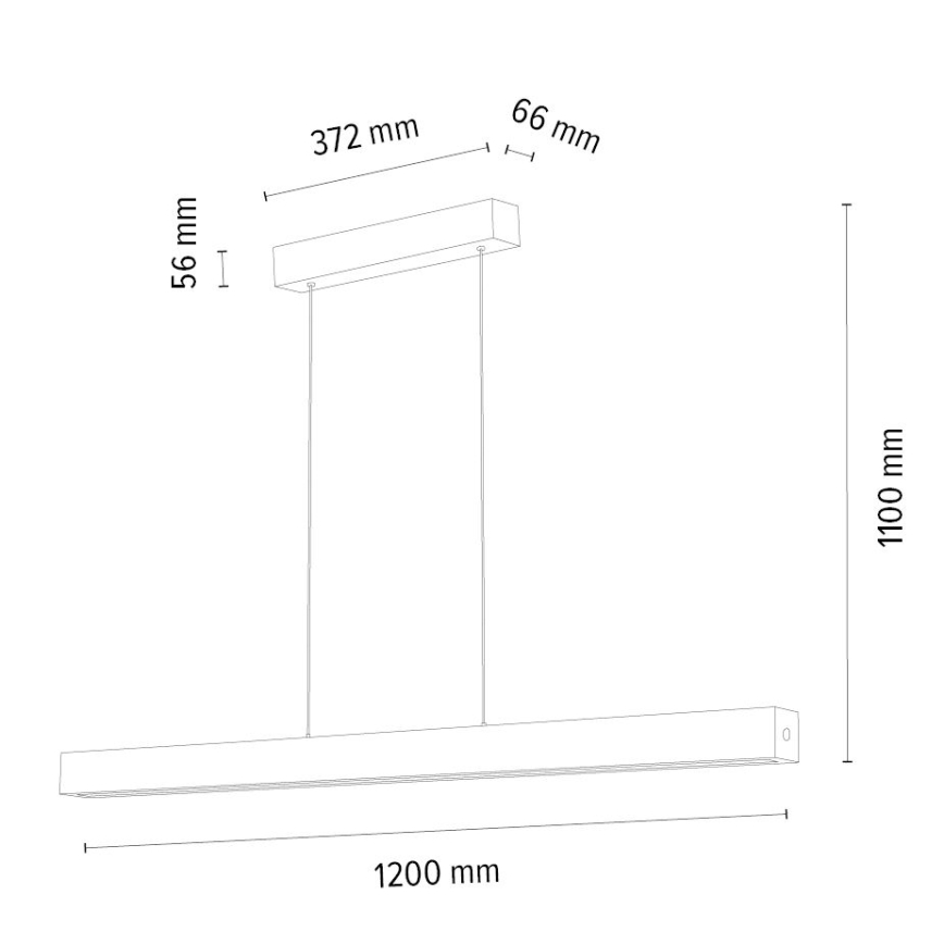 LED Димируем пендел LEON 3xLED/18W/230V дъб – FSC сертифицирано