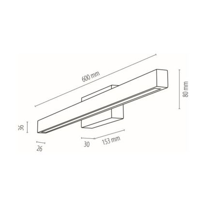LED Аплик за баня AQUAVIVA LED/9W/230V 60 cm IP44 дъб – FSC сертифицирано