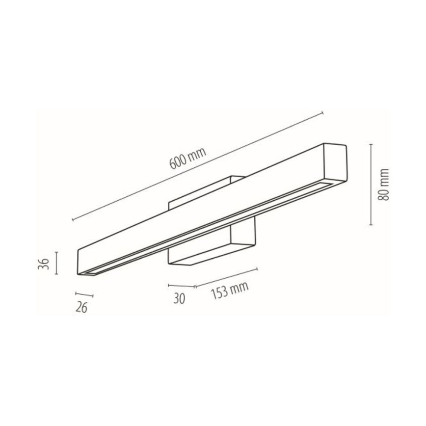 LED Аплик за баня AQUAVIVA LED/9W/230V 60 cm IP44 дъб – FSC сертифицирано