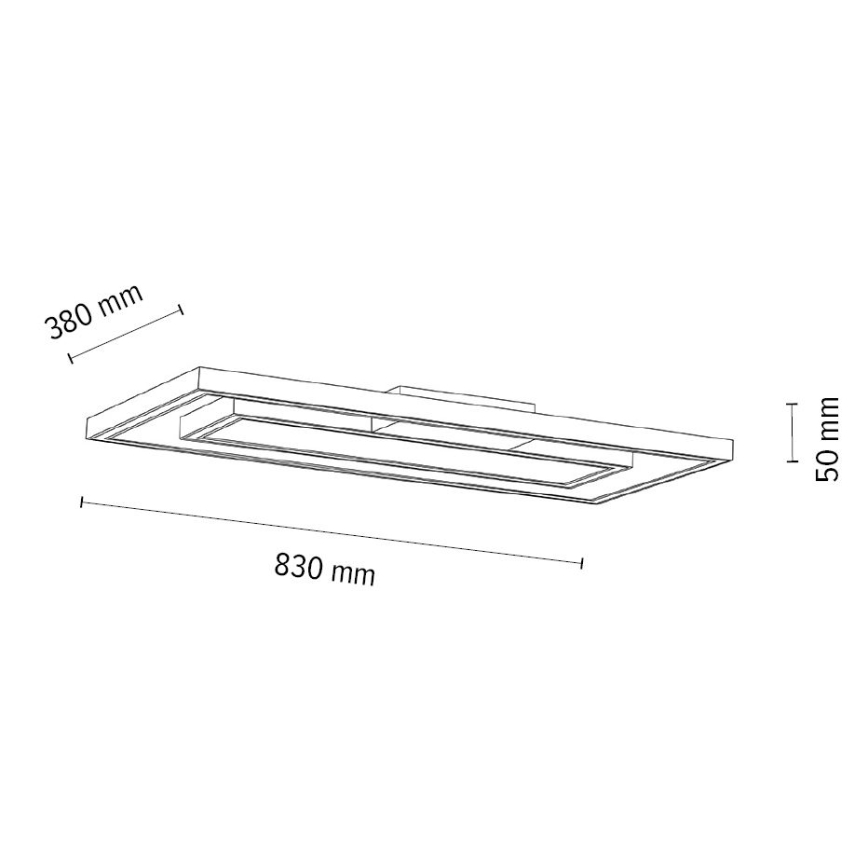 LED Димируем плафон RAMME 2xLED/28,5W/230V дъб – FSC сертифицирано