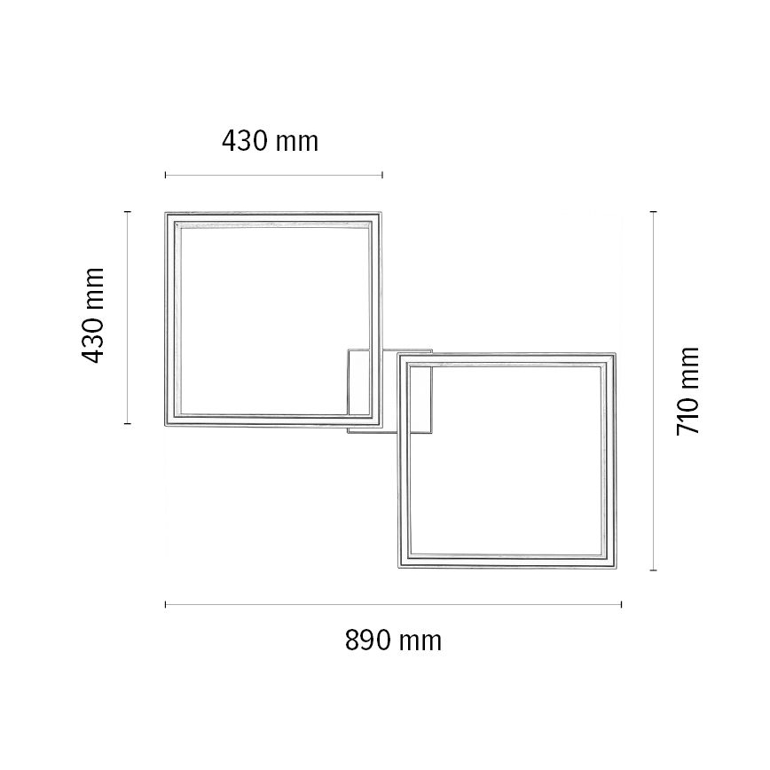 LED Димируем плафон RAMME 2xLED/24W/230V дъб – FSC сертифицирано