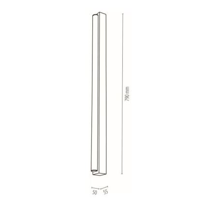 LED Лампа за огледало в баня AQUAVIVA LED/12W/230 79 cm IP44 дъб – FSC сертифицирано