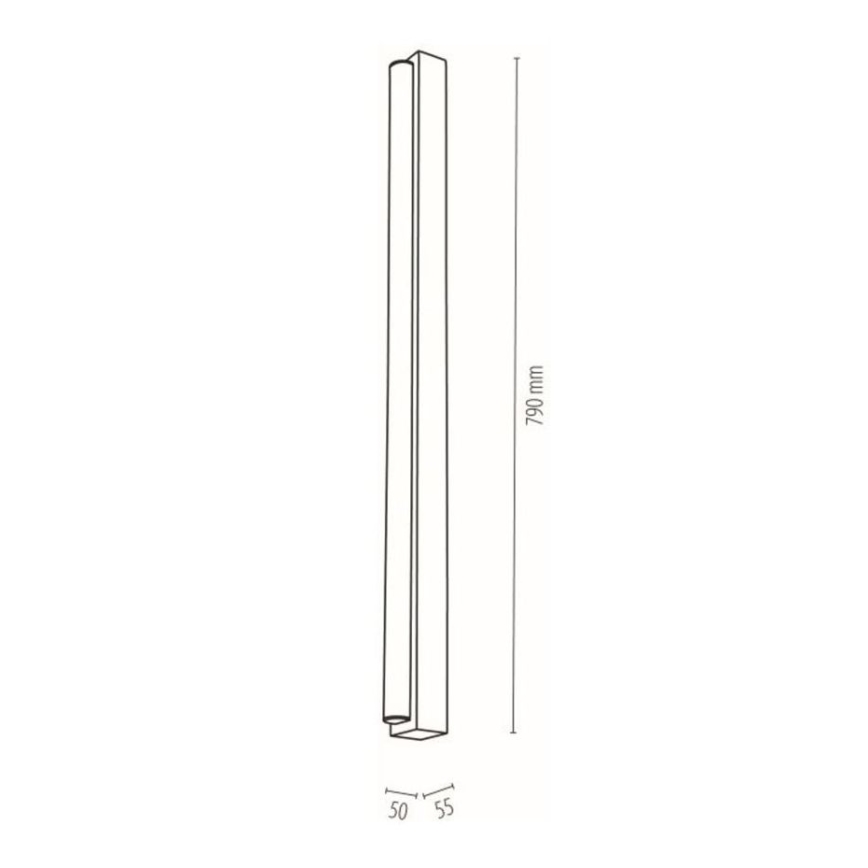 LED Лампа за огледало в баня AQUAVIVA LED/12W/230 79 cm IP44 дъб – FSC сертифицирано