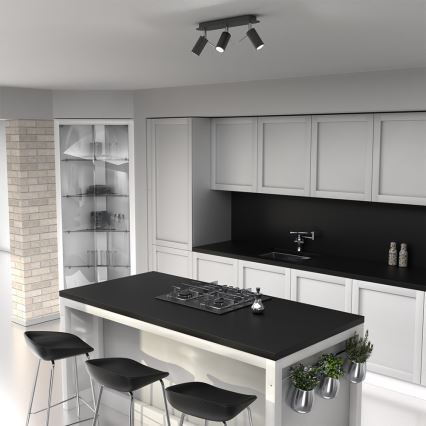 Спот PRESTON 3xGU10/MR11/40W/230V черен