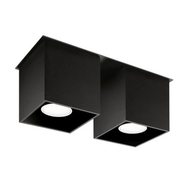 Спот QUAD 2 2xGU10/40W/230V черен