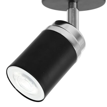 Спот RENO 1xGU10/8W/230V черен/лъскав хром