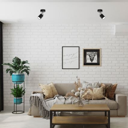 Спот RENO 1xGU10/8W/230V черен/лъскав хром