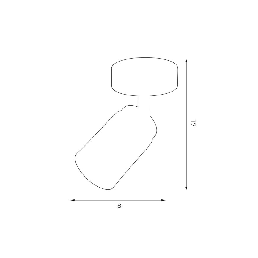 Спот RENO 1xGU10/8W/230V черен/лъскав хром