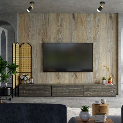 Спот RENO 1xGU10/8W/230V черен/златист