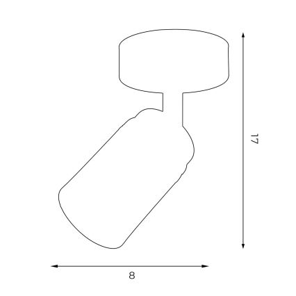 Спот RENO 1xGU10/8W/230V черен/златист