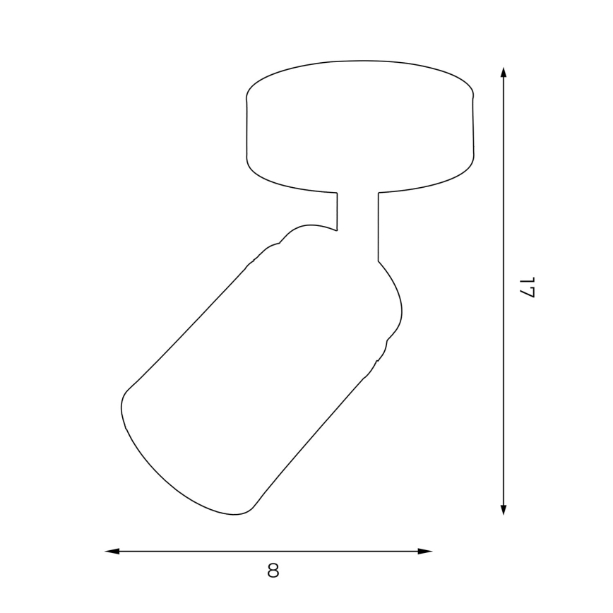 Спот RENO 1xGU10/8W/230V черен/златист