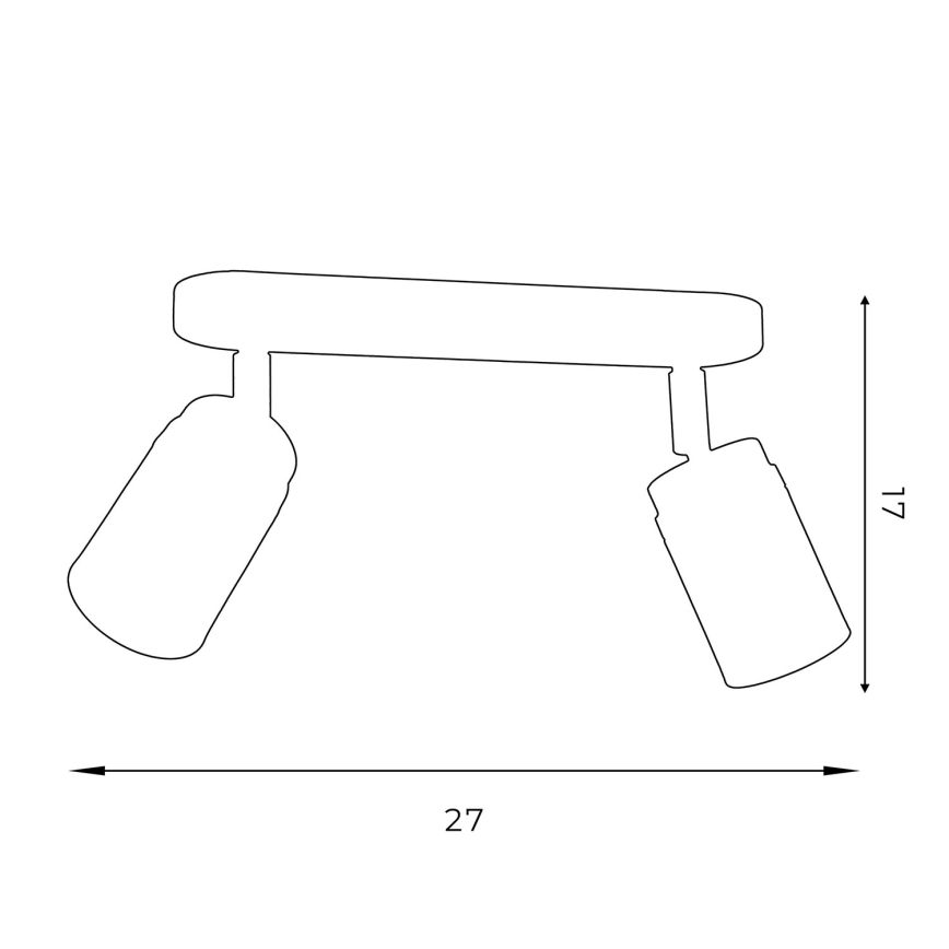 Спот RENO 2xGU10/8W/230V черен/златист