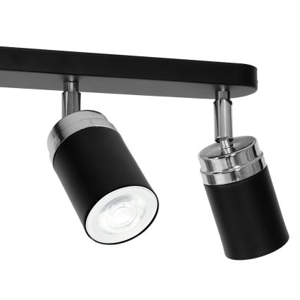 Спот RENO 3xGU10/8W/230V черен/лъскав хром