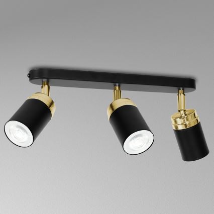 Спот RENO 3xGU10/8W/230V черен/златист