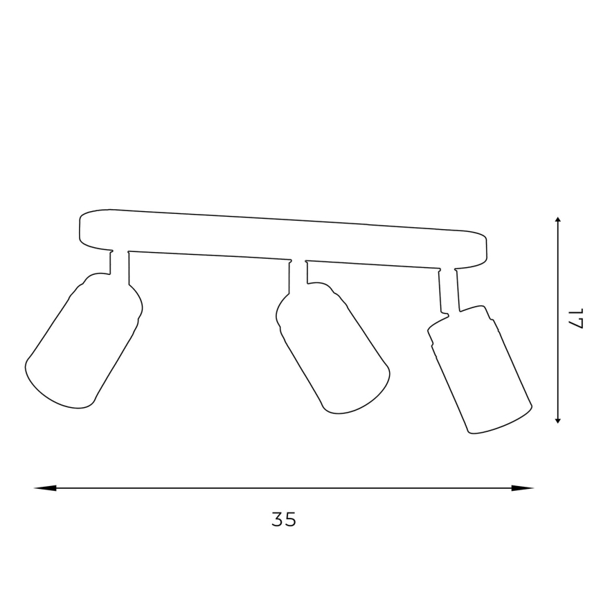 Спот RENO 3xGU10/8W/230V черен/златист