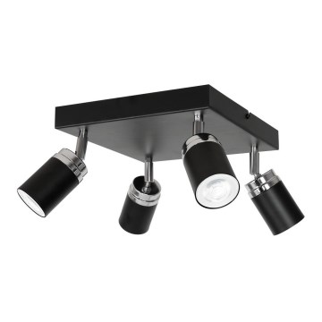 Спот RENO 4xGU10/8W/230V черен/лъскав хром