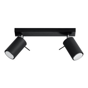 Спот RING 2 2xGU10/10W/230V черен