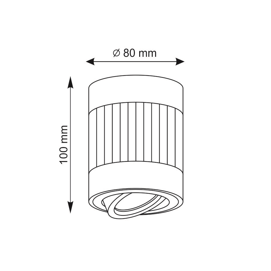 Спот RUBIN 1xGU10/10W/230V черен