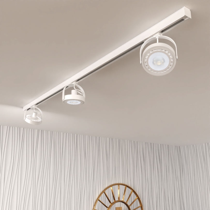Спот с релсова система LUGAR AR111 3xGU10/25W/230V бял