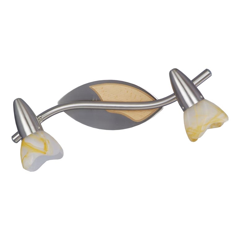 Спот SISSI 2xE14/40W/230V каучуково дърво