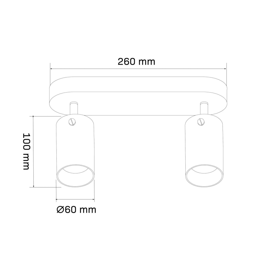 Спот SMOKY 2xGU10/10W/230V черен