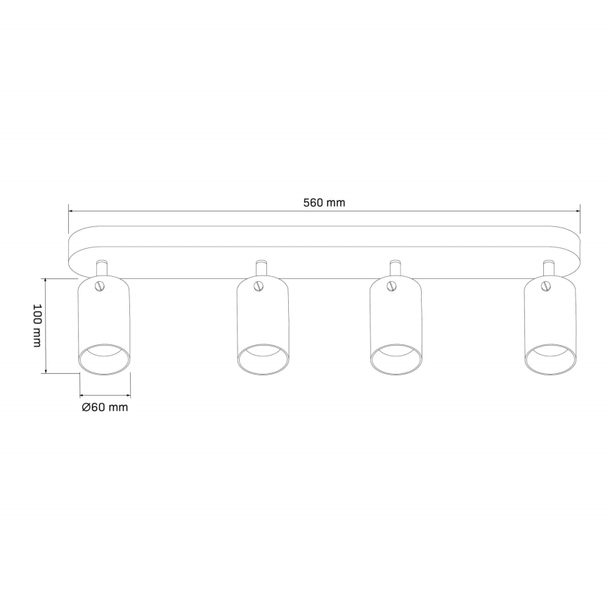 Спот SMOKY 4xGU10/10W/230V черен