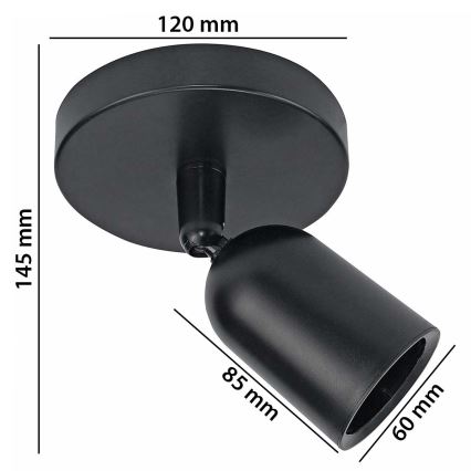 Спот SOLIS 1xGU10/6W/230V черен