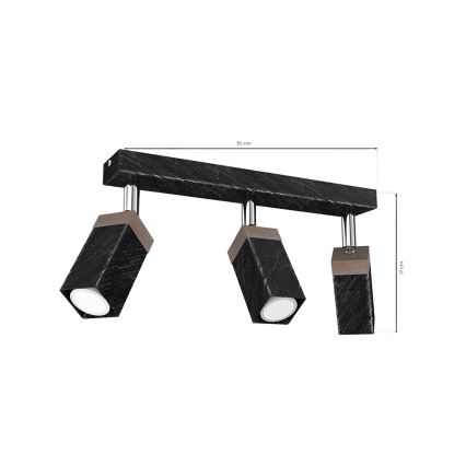 Спот SOLO 3xGU10/MR11/40W/230V черен