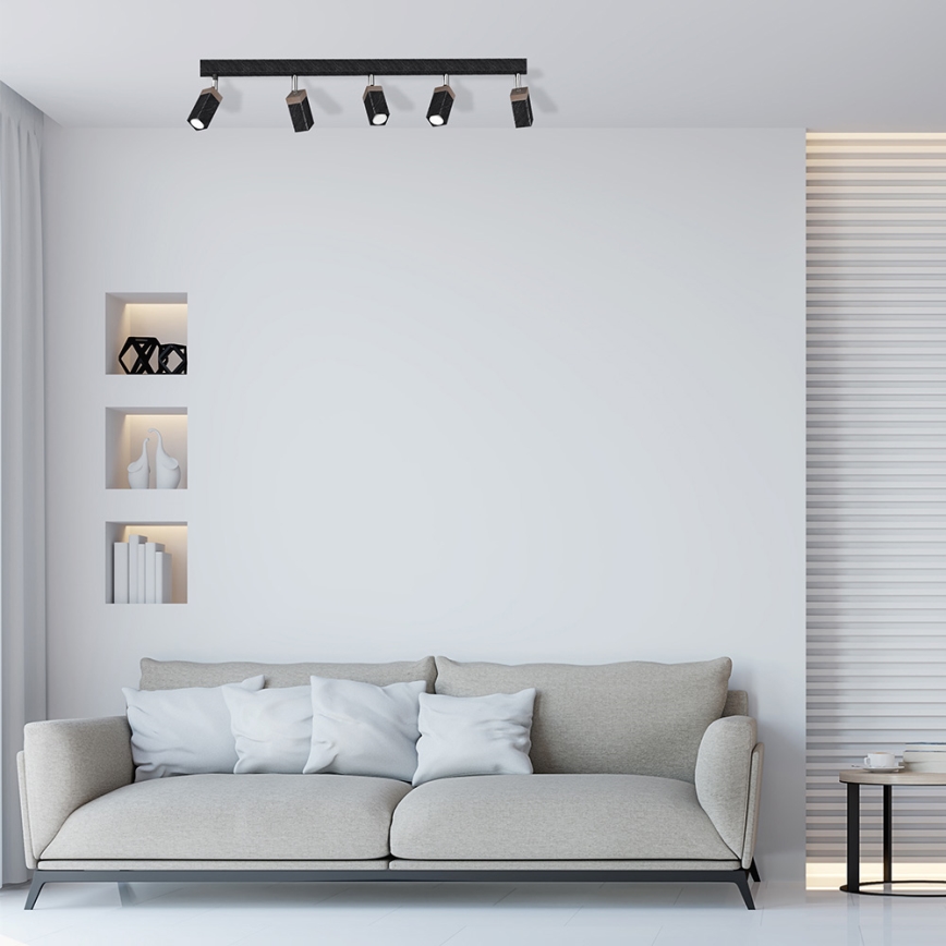 Спот SOLO 5xGU10/MR11/40W/230V черен