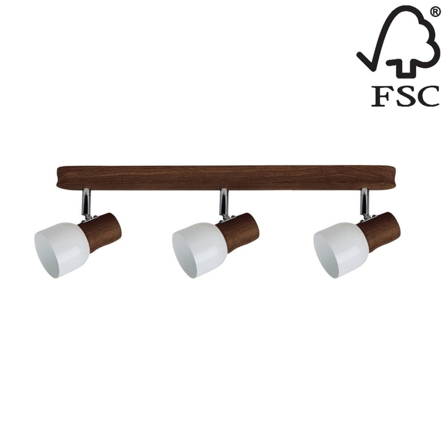 Спот SVANTJE 3xE14/40W/230V бук - FSC сертифициран