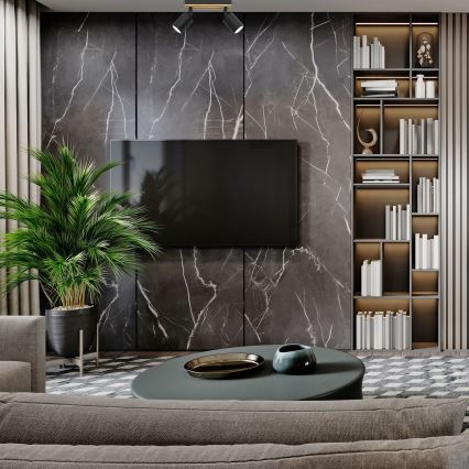 Спот TERRA 2xGU10/8W/230V черен/дъб