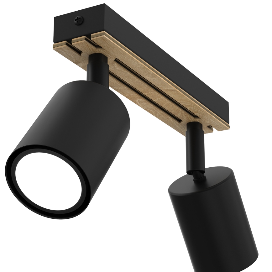 Спот TERRA 2xGU10/8W/230V черен/дъб
