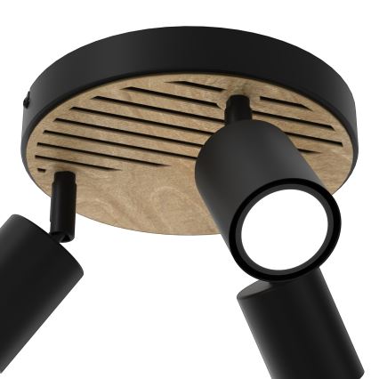 Спот TERRA 3xGU10/8W/230V черен/дъб